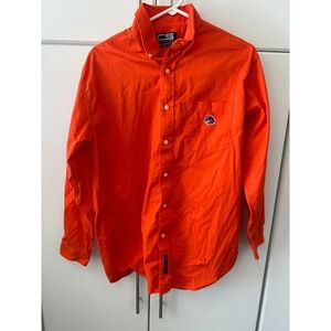 Crable Sportswear Boise State Broncos Orange Button‎ Down Shirt Mens Medium